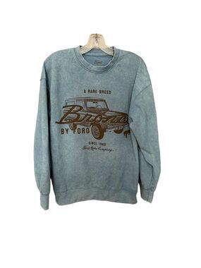 Ford Bronco “A Rare Breed” 1972 Graphic Sweatshirt Blue Size S